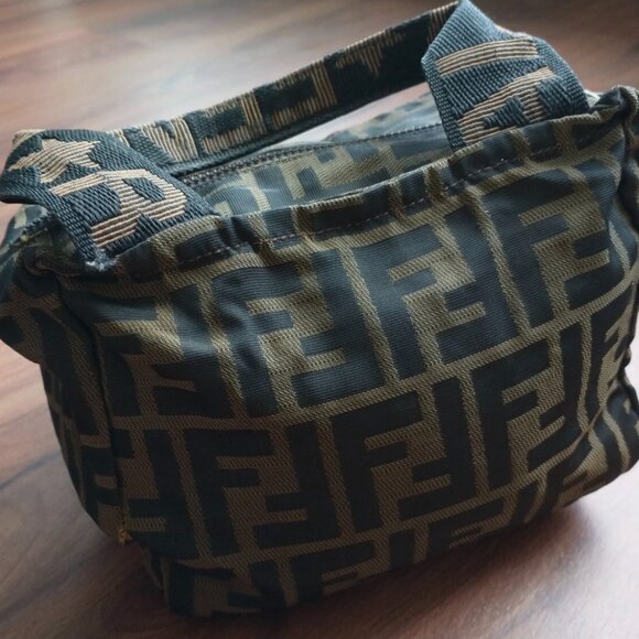Authentic Fendi Zucca Canvas Mini Bag Tote FF Logo - Picture 1 of 4